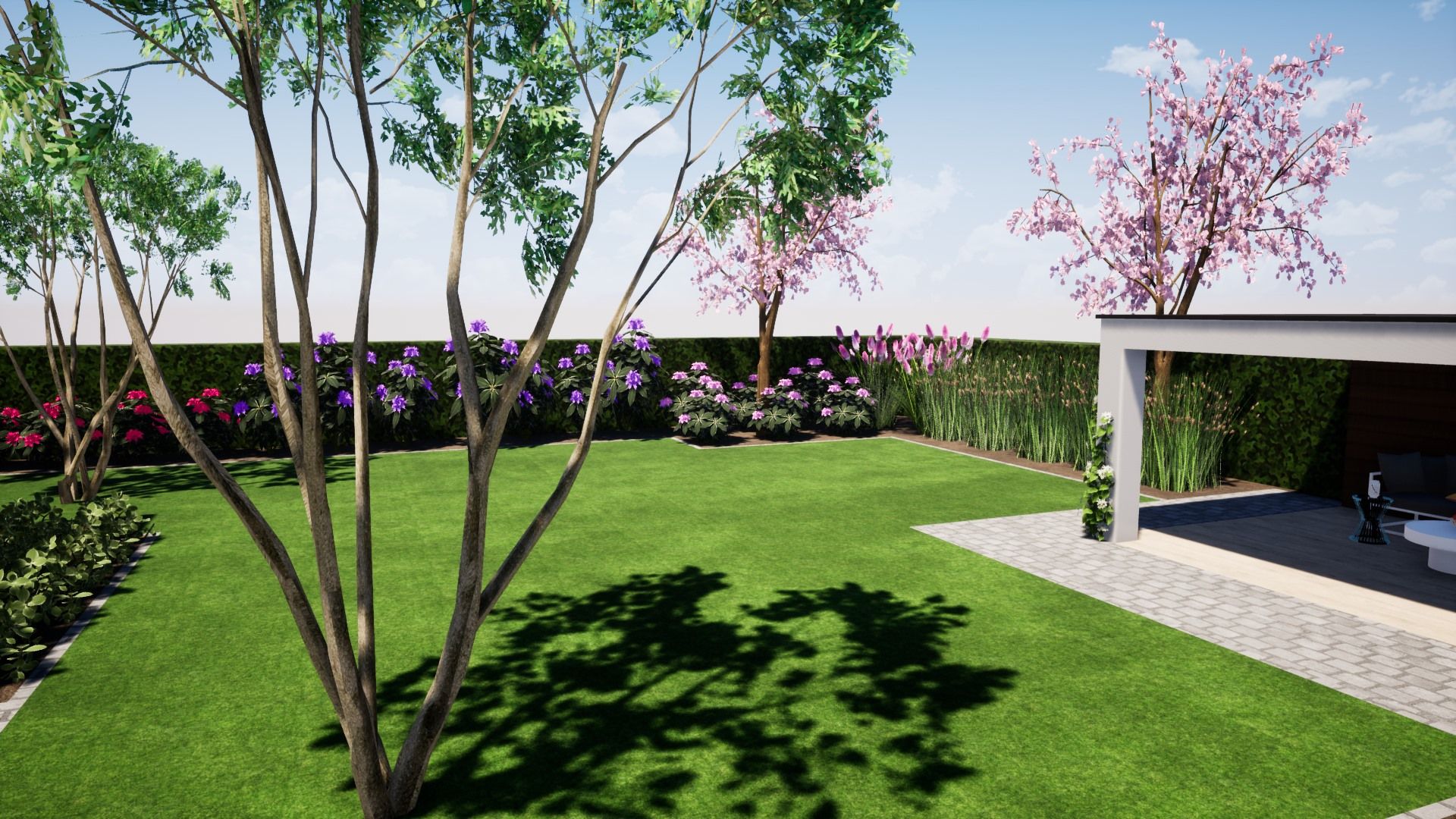 Tuinontwerp 3D Landelijk - Green Art tuinarchitectuur